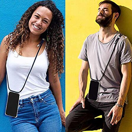 Apple iPhone 7 / iPhone 8 İp Askılı Şeffaf Kamera Korumalı Kılıf