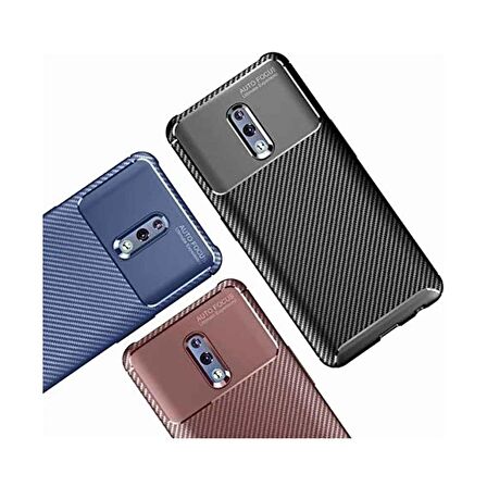 Oppo Reno Karbon Desenli Negro Silikon Kılıf