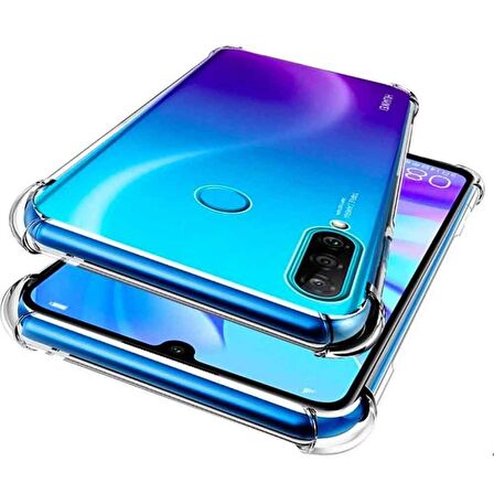 Huawei P30 Lite Shock Absorbing Darbe Emicili Şeffaf Silikon Kılıf