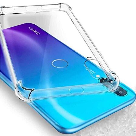 Huawei P30 Lite Shock Absorbing Darbe Emicili Şeffaf Silikon Kılıf
