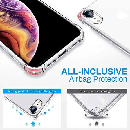 Apple IPhone XR Shock Absorbing Darbe Emicili Şeffaf Silikon Kılıf