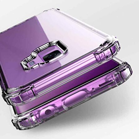 Samsung Galaxy S9 Shock Absorbing Darbe Emicili Şeffaf Silikon Kılıf