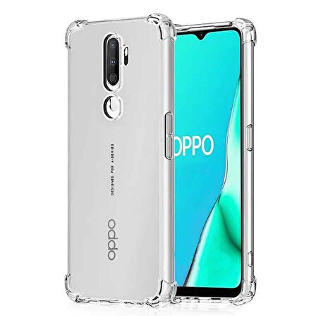 Oppo A5 2020 / A9 2020 Shock Absorbing Darbe Emicili Şeffaf Silikon Kılıf