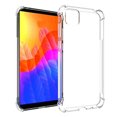 Huawei Y5P Shock Absorbing Darbe Emicili Şeffaf Silikon Kılıf