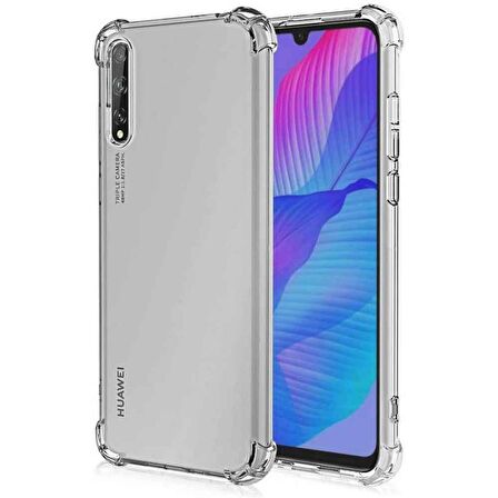 Huawei Y8P Shock Absorbing Darbe Emicili Şeffaf Silikon Kılıf