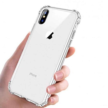 Apple IPhone XS Max Shock Absorbing Darbe Emicili Şeffaf Silikon Kılıf