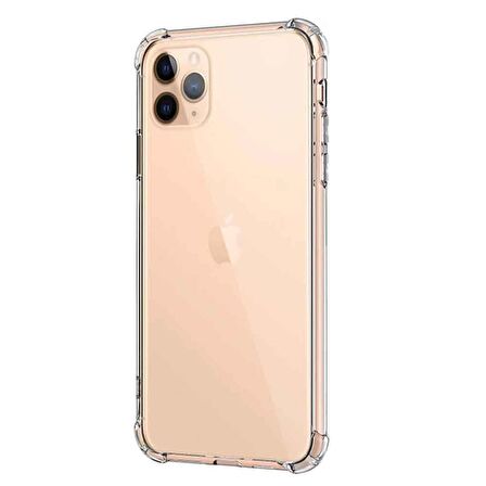 Apple IPhone 11 Pro Shock Absorbing Darbe Emicili Şeffaf Silikon Kılıf