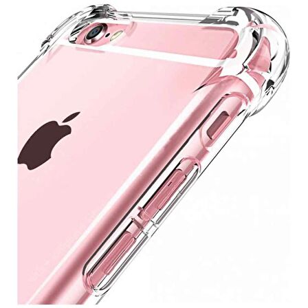 Apple IPhone 6 Plus Shock Absorbing Darbe Emicili Şeffaf Silikon Kılıf