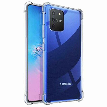 Samsung Galaxy S10 Lite Shock Absorbing Darbe Emicili Şeffaf Silikon Kılıf