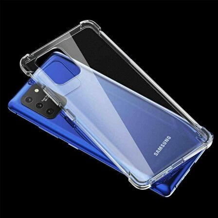 Samsung Galaxy S10 Lite Shock Absorbing Darbe Emicili Şeffaf Silikon Kılıf