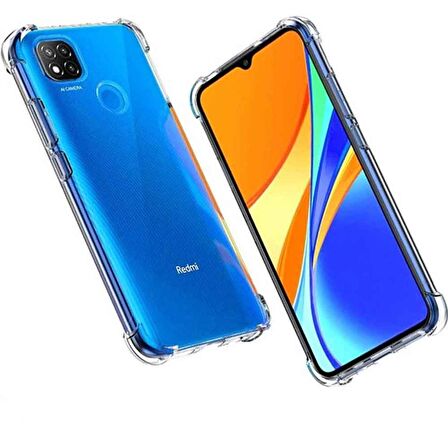 Xiaomi Redmi 9C Shock Absorbing Darbe Emicili Şeffaf Silikon Kılıf