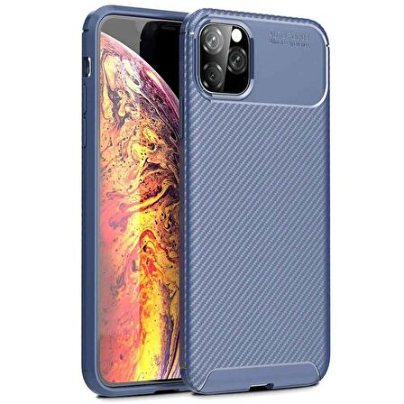 Apple Iphone 11 Pro Karbon Desenli Negro Silikon Kılıf