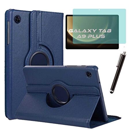 Samsung Galaxy Tab A9 Plus Kılıf Ekran Koruyucu Kalem Set