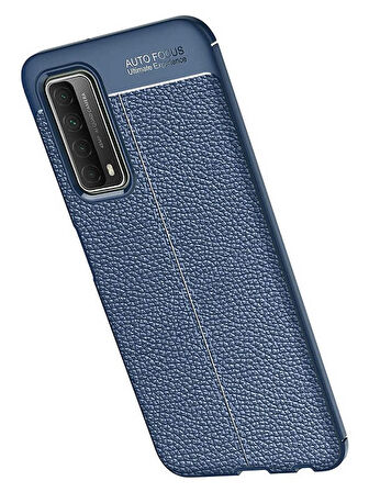Huawei P Smart 2021 Deri Görünümlü Firo Silikon Kılıf