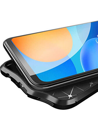 Huawei P Smart 2021 Deri Görünümlü Firo Silikon Kılıf