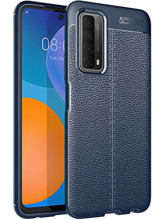 Huawei P Smart 2021 Deri Görünümlü Firo Silikon Kılıf