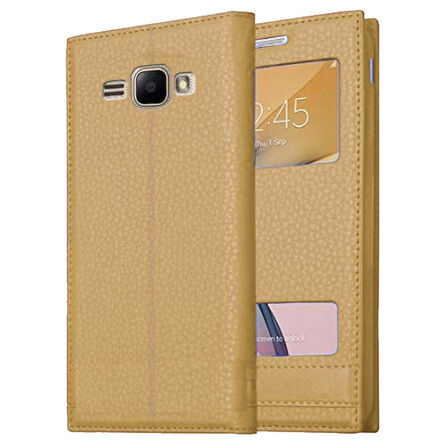 Samsung Galaxy J1 2016 Uyumlu Pencereli Kapaklı Magnum Kılıf