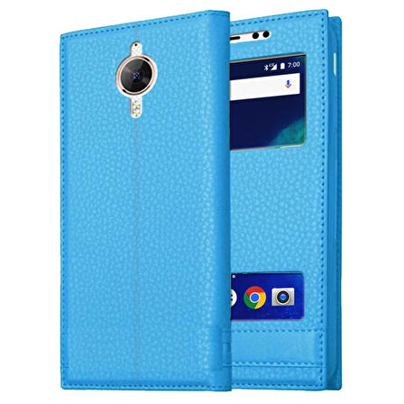 General Mobile GM5 Plus Uyumlu Pencereli Kapaklı Magnum Kılıf