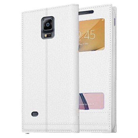 Samsung Galaxy Note 4 Uyumlu Pencereli Kapaklı Magnum Kılıf