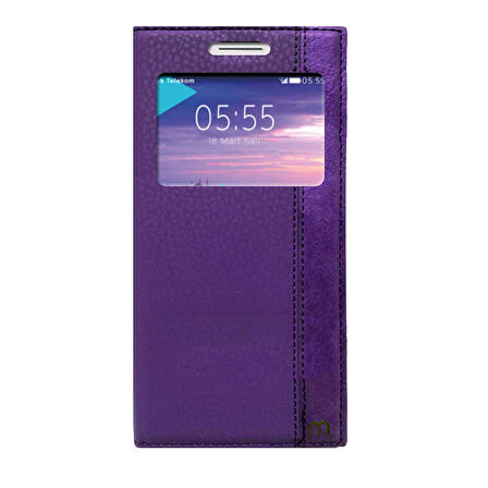 Huawei Honor 7 Uyumlu Pencereli Kapaklı Magnum Kılıf