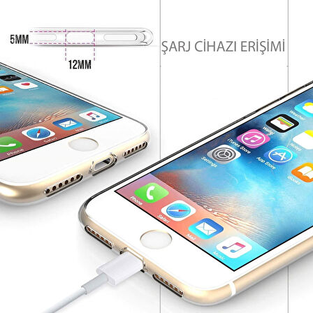 Apple iPhone 6 Ultra İnce Kaliteli Esnek Şeffaf Silikon