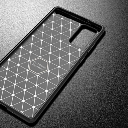 Samsung Galaxy Note 20 Karbon Desenli Negro Silikon Kılıf