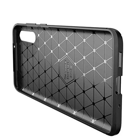 Apple iPhone XR Karbon Desenli Negro Silikon Kılıf