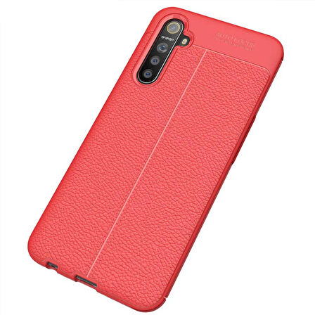 Realme 6  Deri Görünümlü Firo Silikon Kılıf