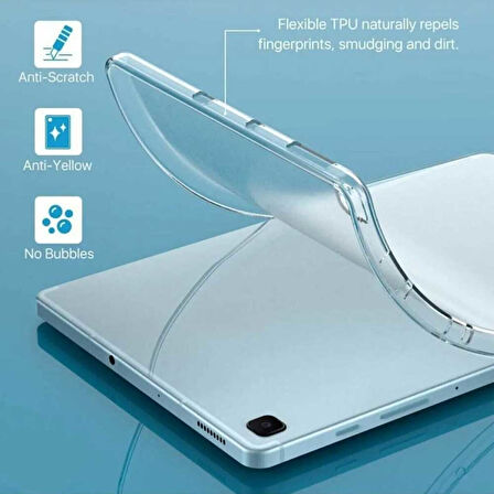 Samsung Galaxy Tab A8 X200 X205 Uyumlu 10,5 inç Şeffaf Silikon Tablet Kılıfı