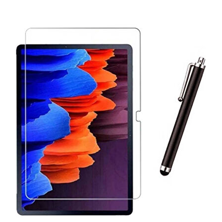 Samsung Galaxy Tab A8 SM X200 X205 Uyumlu Şeffaf Kılıf Cam Kalem Set