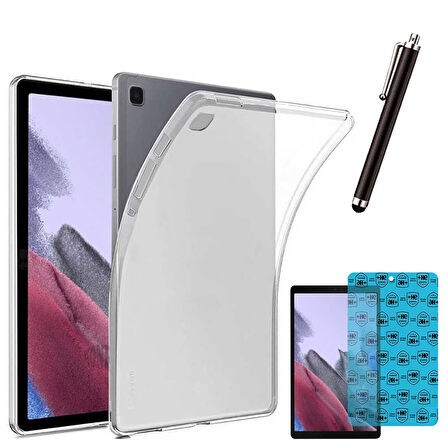 Samsung Galaxy Tab A7 Lite SM T220 Uyumlu Şeffaf Kılıf Cam Kalem Set