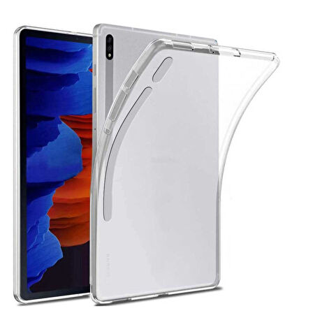 Samsung Galaxy Tab S7 Fe T737 T735 T730 Uyumlu Şeffaf Silikon Tablet Kılıfı