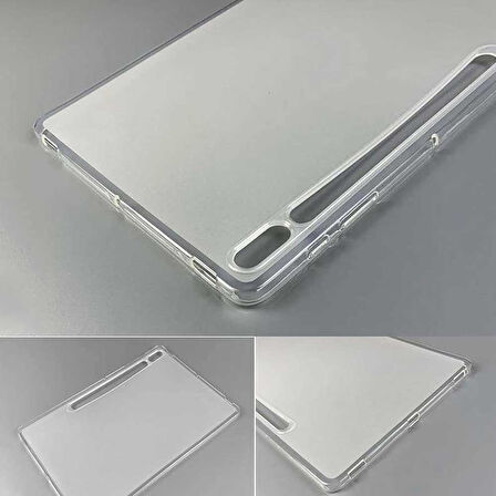 Samsung Galaxy Tab S7 Fe T737 T735 T730 Uyumlu Şeffaf Silikon Tablet Kılıfı