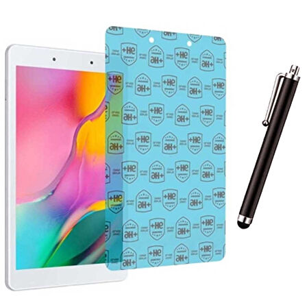 Samsung Galaxy Tab A SM T290 Uyumlu Şeffaf Kılıf Cam Kalem Set
