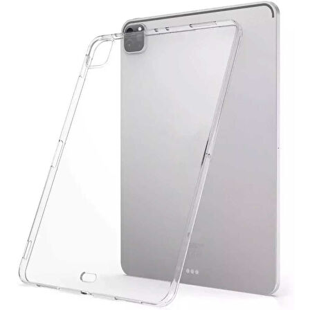 Apple iPad Pro 12,9 inç 4 / 5 / 6 Nesil Uyumlu Şeffaf Silikon Tablet Kılıfı