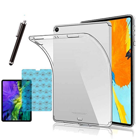 Apple iPad Air 4 / iPad Air 5 Uyumlu Şeffaf Kılıf Cam Kalem Set
