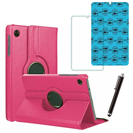 Samsung Galaxy Tab A9 X110 Uyumlu Tablet Kılıfı Cam Ekran Koruyucu Kalem Set