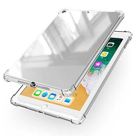 Apple iPad 5 Nesil / 6 Nesil Shock Darbe Emici Şeffaf Tablet Kılıfı