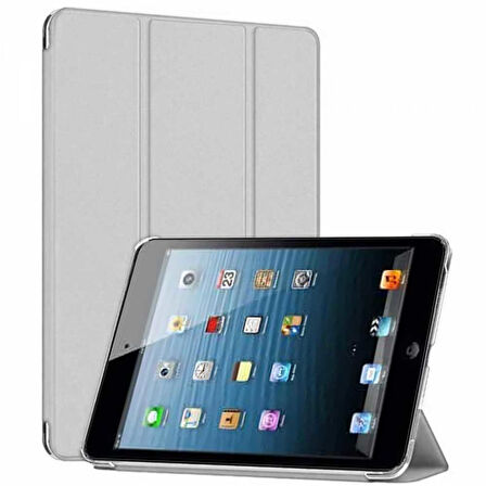 Apple iPad Mini 2 / Mini 3 Smart Cover  Stand Arkası Şeffaf Tablet Kılıfı