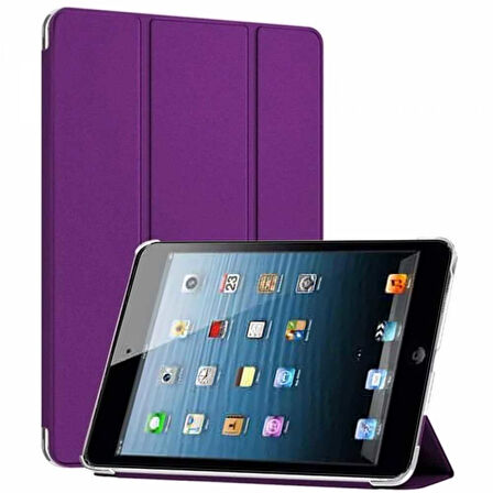 Apple iPad Mini 2 / Mini 3 Smart Cover  Stand Arkası Şeffaf Tablet Kılıfı