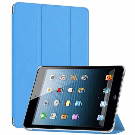 Apple iPad Mini 2 / Mini 3 Smart Cover  Stand Arkası Şeffaf Tablet Kılıfı