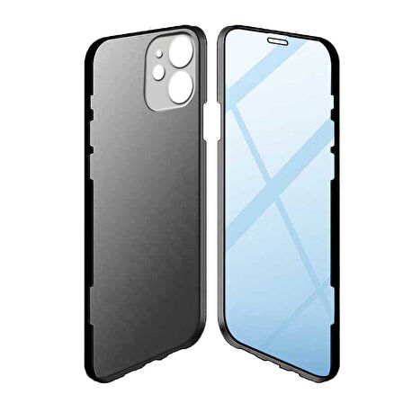 Apple iPhone 13 Pro Max Uyumlu 360 Derece Tam Kaplayan Cam Kapak Kılıf