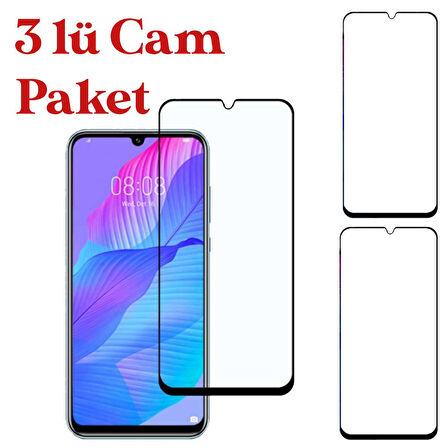 Huawei Y8P Uyumlu Tam Kaplayan 3D Seramik Nano Cam Ekran Koruyucu 3 lü Paket