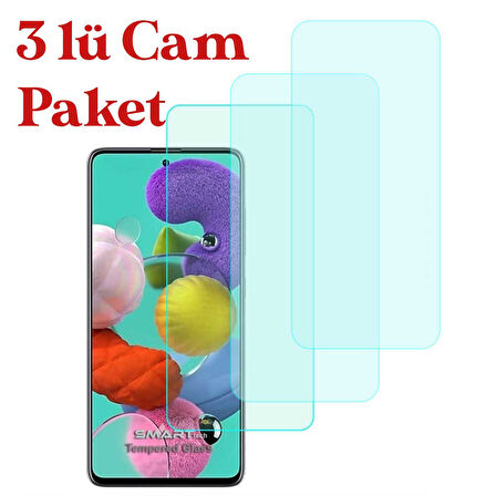 Samsung Galaxy Reno 4 / Reno 4 Lite Uyumlu Temperli Kırılmaz Cam Ekran Koruyucu 3 lü Set