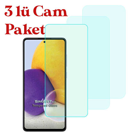 Samsung Galaxy A52 / A72 Uyumlu Temperli Kırılmaz Cam Ekran Koruyucu 3 Lü Set