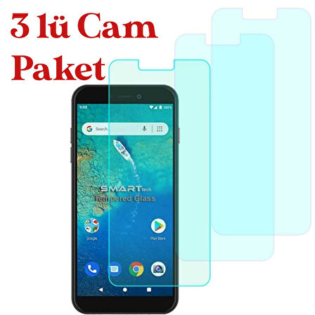 General Mobile GM 8 Go Temperli Kırılmaz Cam Ekran Koruyucu 3 Lü Set