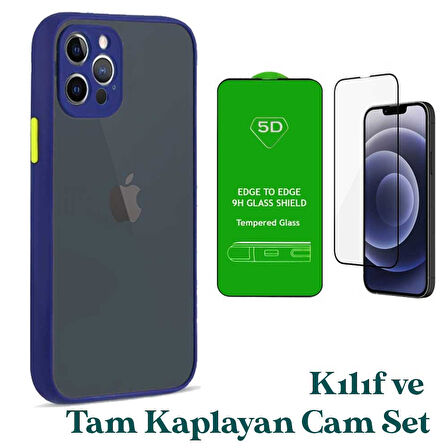 Apple iPhone 11 Pro Uyumlu Montreal Kılıf Ve Tam Kaplayan Cam Set