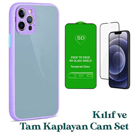 Apple iPhone 11 Pro Uyumlu Montreal Kılıf Ve Tam Kaplayan Cam Set