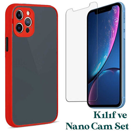 Apple iPhone 11 Pro Max Uyumlu Montreal Kılıf Ve Nano Cam Ekran Koruyucu Set
