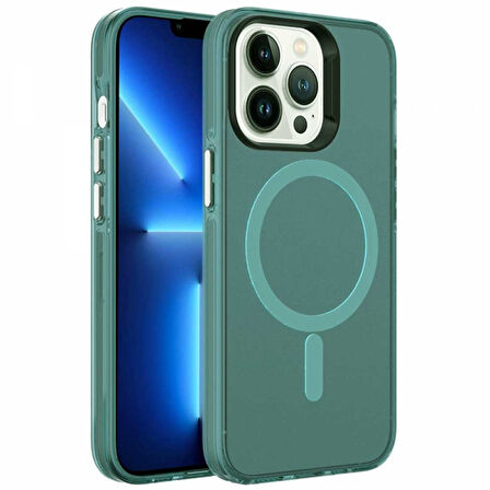 Apple iPhone 13 Pro Max Uyumlu Magsafe Buzlu Pandora Kılıf